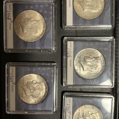 1965-1969 40% Kennedy Half Dollars