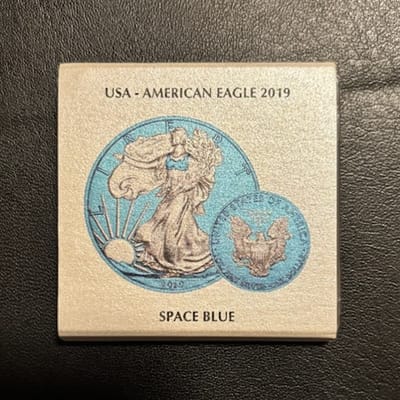 2019 1oz Space Blue American Silver Eagle
