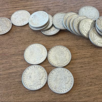Lot of 4 random 1921 Morgan Silver Dollars - additional view