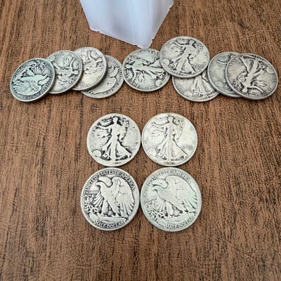 Lot of 4 US Walking Liberty half dollar .9 Silver - additional view