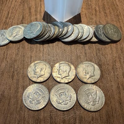 Lot of 6 random Kennedy Half Dollars 1965-1968 - additional view