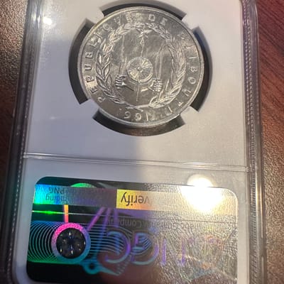 1991 Djibouti 5F ANA WFOM 2026 NGC - additional view