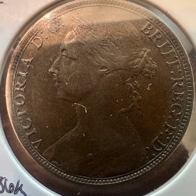 1891 UK Large Penny. Crazy Good Condition