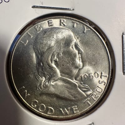 1950 Ben Franklin Half Dollar- Lots of Luster - additional view