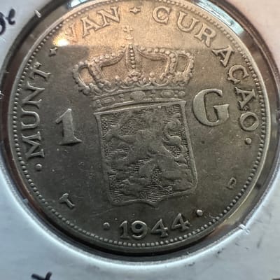 1944-D Curacao 1 Gulden .720 Silver - additional view