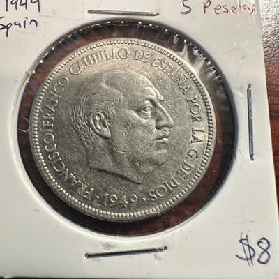 1949 Spain 5 Pesetas