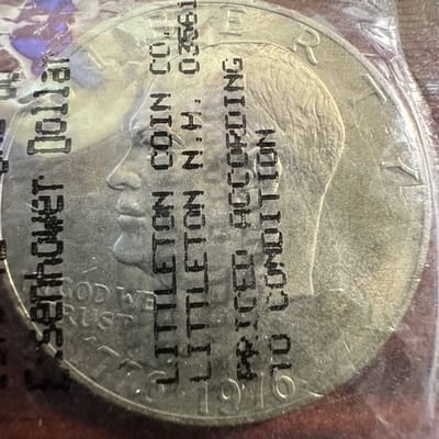 1976 V2 Unc-60 Eisenhower Dollar clad
