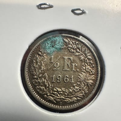 1961-B Switzerland 1/2 Franc Silver - additional view