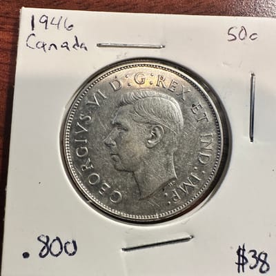 1946 Canada 50 Cents 80% Silver