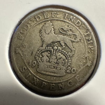 1920 Great Britain 6 Pence 50% Silver - additional view