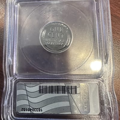 1943 ICG Genuine Steel Cent Black Ruthenium 1/10k - additional view