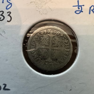 1738 Spain 1/2 Real .833 Silver - additional view