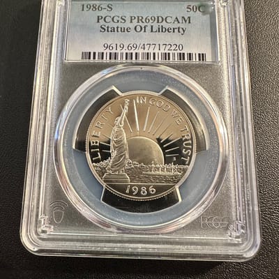 1986-S PCGS PR69DCAM Statue of Liberty 50c