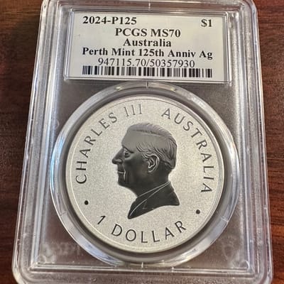2024-P125 PCGS MS 70 Australia Perth Mint 125th