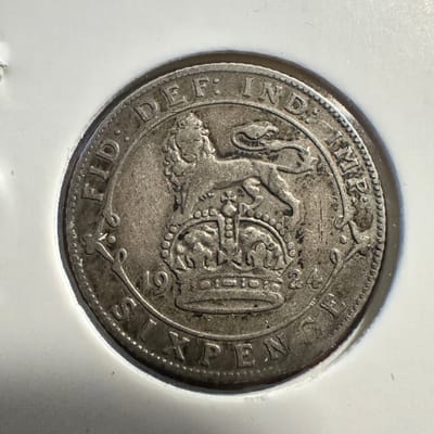 1924 Great Britain 6 Pence 50% Silver - additional view