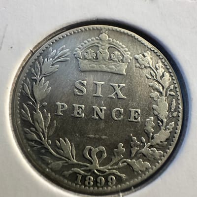 1899 Great Britain 6 Pence .925 Silver - additional view