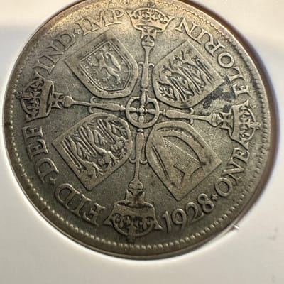 1928 Great Britain 1 Florin .5 Silver - additional view