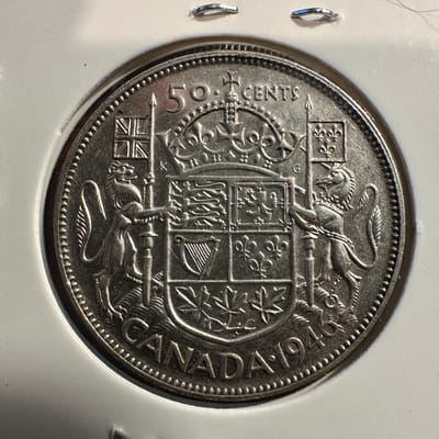 1946 Canada 50 Cents 80% Silver - additional view