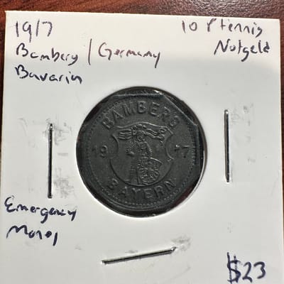 1917 Bamberg Notgelf 10 Pfennig