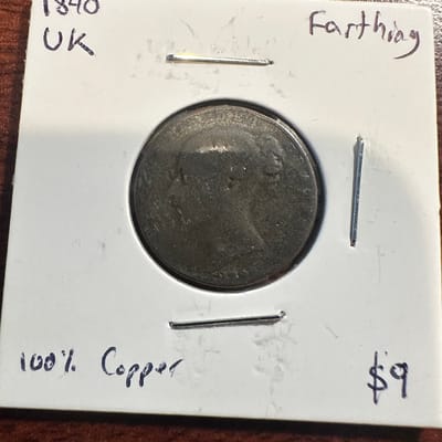 1840 United Kingdom Farthing Copper