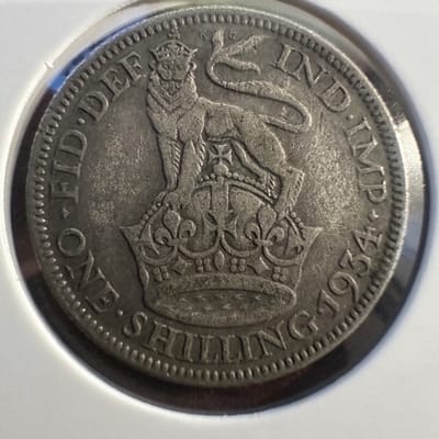1934 Great Britain 1 Shilling 505 Silver - additional view