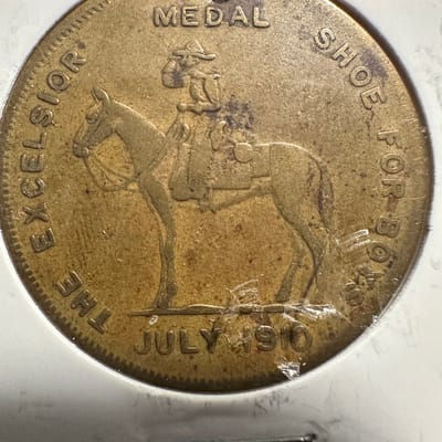 Scouting Medal Coin July 1910 The Excelsior Medal - additional view