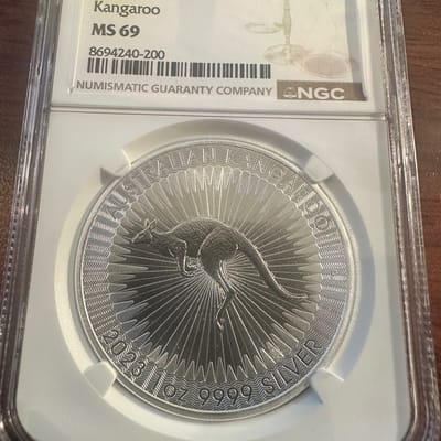 2023P Australia MS 69 Kangaroo 9999 Silver