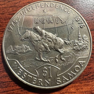 1962 Independence 1976 WESTERN SAMOA One Tālā - additional view