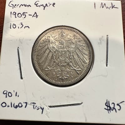 1905-A 1 Mark 90% Silver