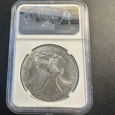 2021 American Silver Eagle. Eagle Landing T-2 MS69 - additional view