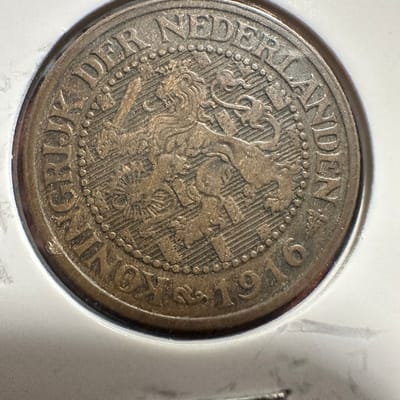 1916 Netherlands 2 1/2 Cents - additional view
