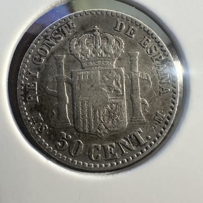 1880-M Centimos Alfonso XII Spain .835 - additional view