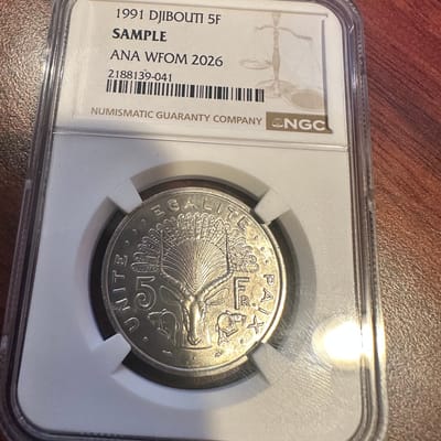 1991 Djibouti 5F ANA WFOM 2026 NGC