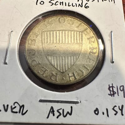 1958 Austria 10 Schilling .640 Silver - additional view