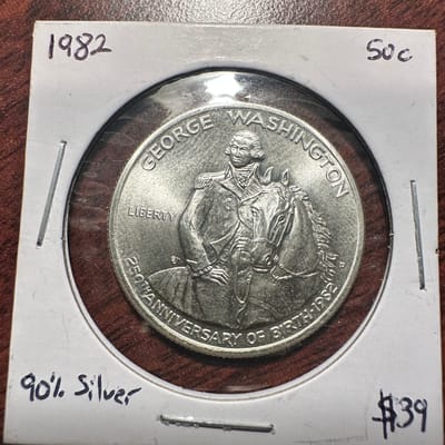 1982-D George Washington Silver Half Dollar 90%