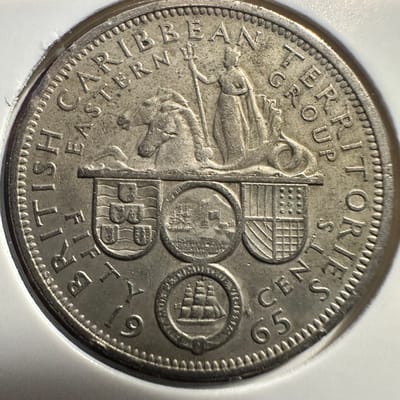 1965 British Caribbean Territories 50-cent Key Dat - additional view