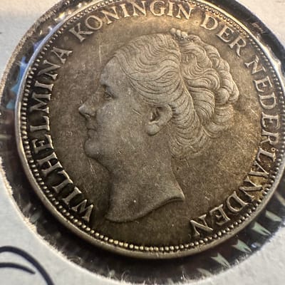 1944-P Netherlands 1 Gulden .720 Silver