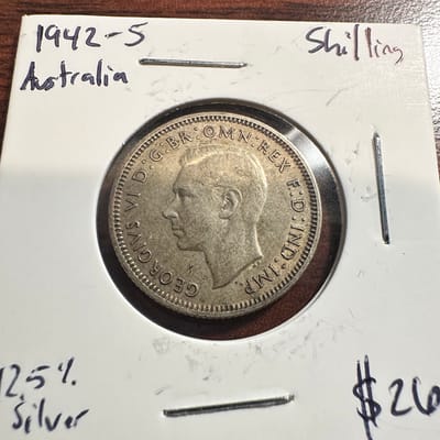 1942-S Australia Shilling Silver Ram