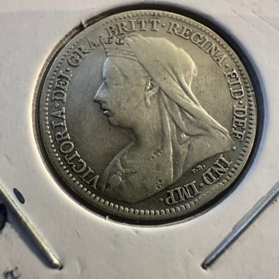 1899 Great Britain 6 Pence .925 Silver
