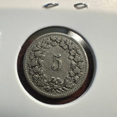 1893-B Swiss 5 Rappen - additional view