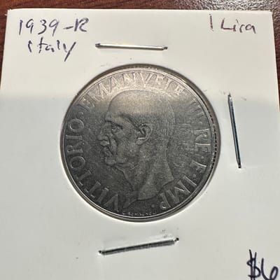 1939-R Italian 1 Lira