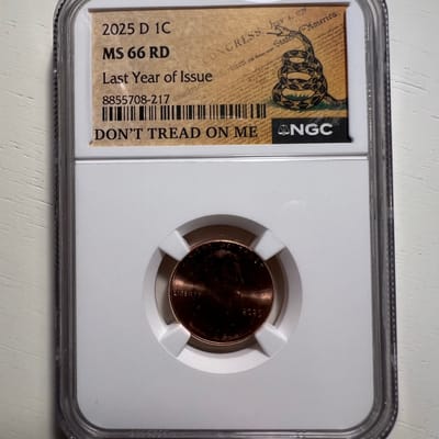 2025D 1C NGC MS66RD Last Year Of Issue!!