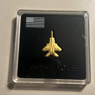 1/20g Gold F-15 Eagle! Super Collectable .999 Fine