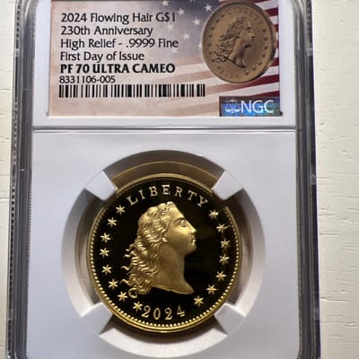 2024 Flowing Hair 230 Anniversary PF70UC FDOI HR