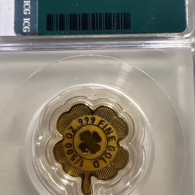Gold Lucky Clover ICG MS70 .999 Fine Gold 1/500oz - additional view