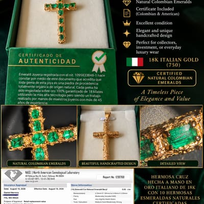 Beautiful 18K Italian Gold Cross (750) featuring n