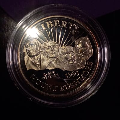 1991S Mount Rushmore Half Dollar