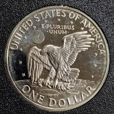 1971 S Silver Eisenhower Dollar Proof Cameo Toned - additional view