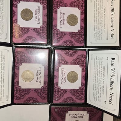 Lot of 5 v nickles