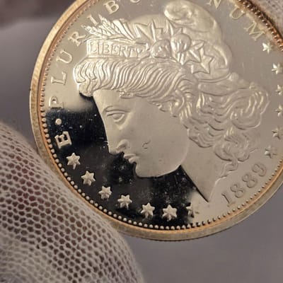 Morgan silver copy  CC 1889 - additional view